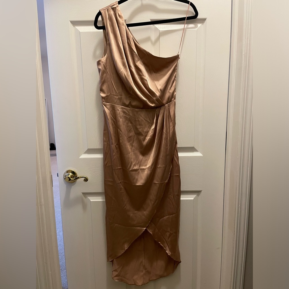 Baltic Born Satin Slip Dress in Blush